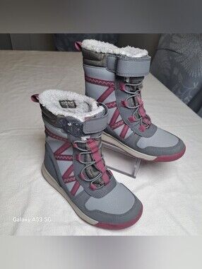 Merrell Grey and Pink Insulated Mid-Calf Winter Boots